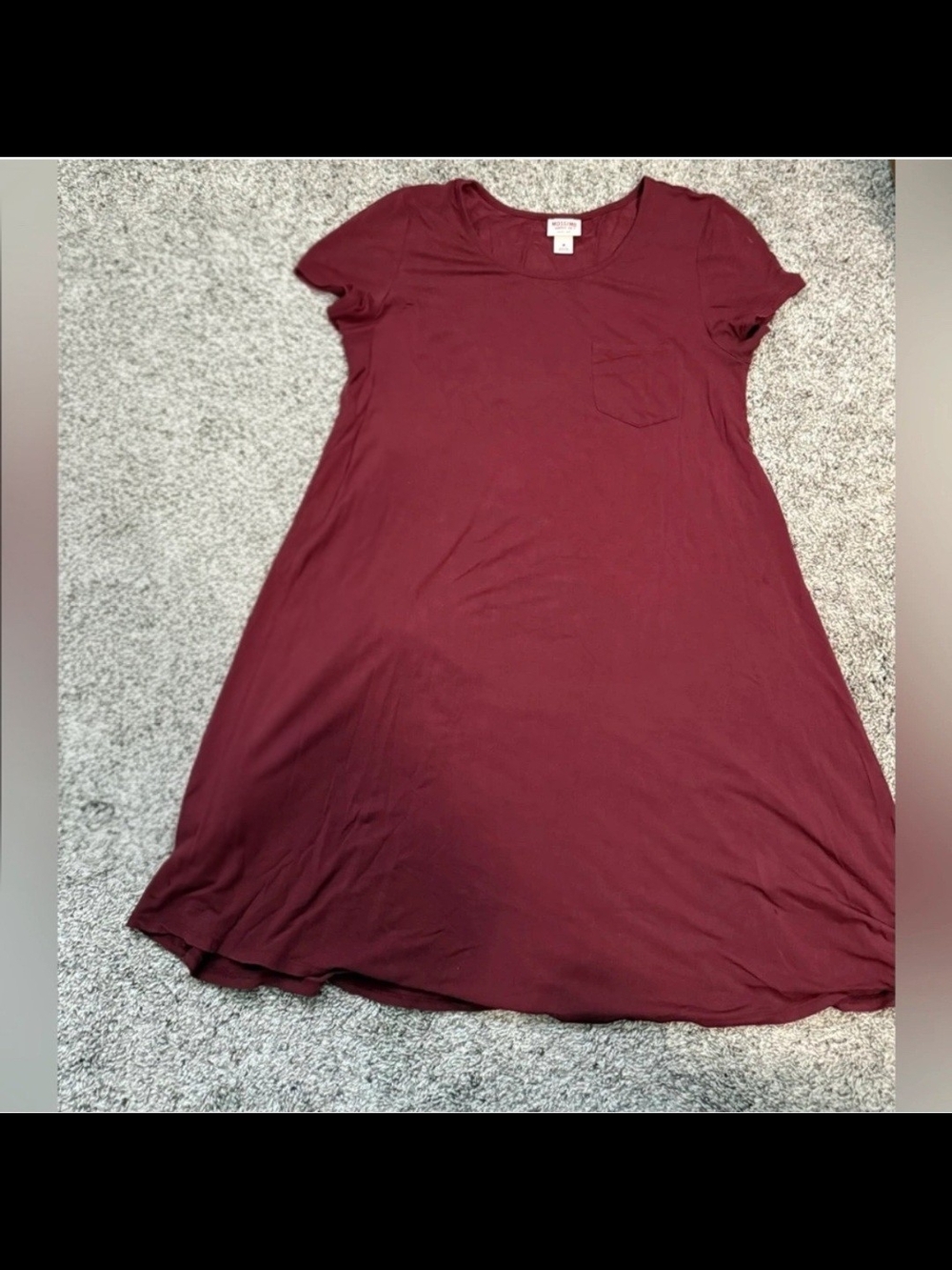 Mossimo Supply Co. Size M Scoop-Neck Midi Dress - Burgundy
